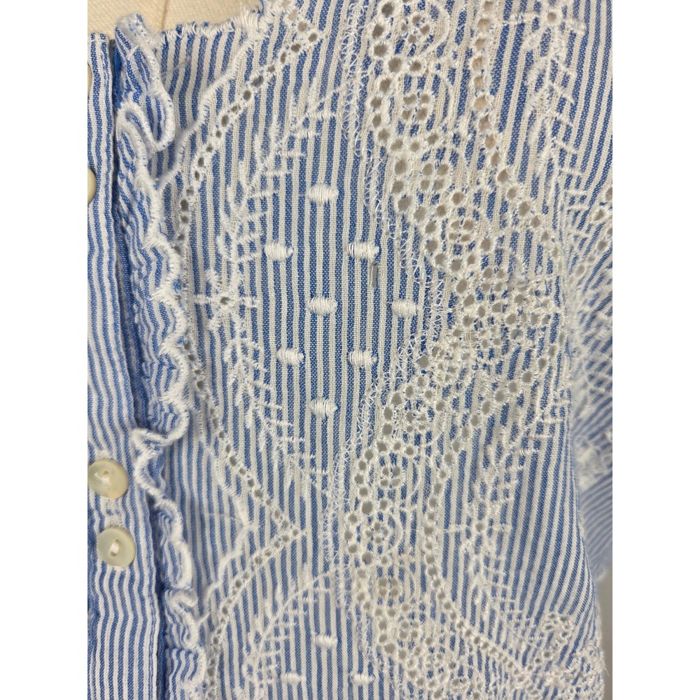 Sundance Lea Kerchief Camisole M Blue Embroidered Eyelet Tank Top Boho NWT - Picture 3 of 11